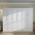 75 Wooden Armoire Wardrobe Closet With Doors Drawers Hanging Rod