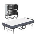 75 38 Folding Bed With Adjustable Headboard 5 Memory Foam Rollaway Bed For Tall People Easy Assembly Twin Size Cot