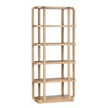 76 In. Tan Solid Wood 5 Shelf Etagere