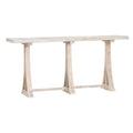 76 In. White Solid Wood Accent_Console_Sofa Table