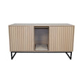 76.4 Lbs Modern Wooden Cat House With Scratching Mat
