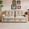 77 Inch Convertible Sofa Bed And A 2 In 1 Piece Suitable For Both Sitting And Lying. Made Of Cloud Like Fabric