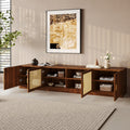 78 In With Rattan Doors Tv Stand For Tvs Up To 85 In N A