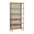 78 In. Tan Solid Wood 4 Shelf Bookcase