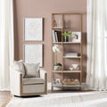 78.5 In. White Marble 5 Shelf Etagere