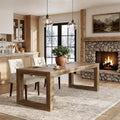 78.7 Inch Dining Table For 6 8 People Rustic Kitchen Table Extra Long Rectangular Dinner Table For Dining Room Restaurant
