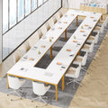 78.74 Inch Conference Table Set 13Ft Conference Room Table Large Rectangle Meeting Seminar Tables Set Long Business Tables