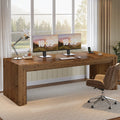 78.74 Inch Extra Long Desk. Solid Wood Desk Large Office Computer Desk For Home Office