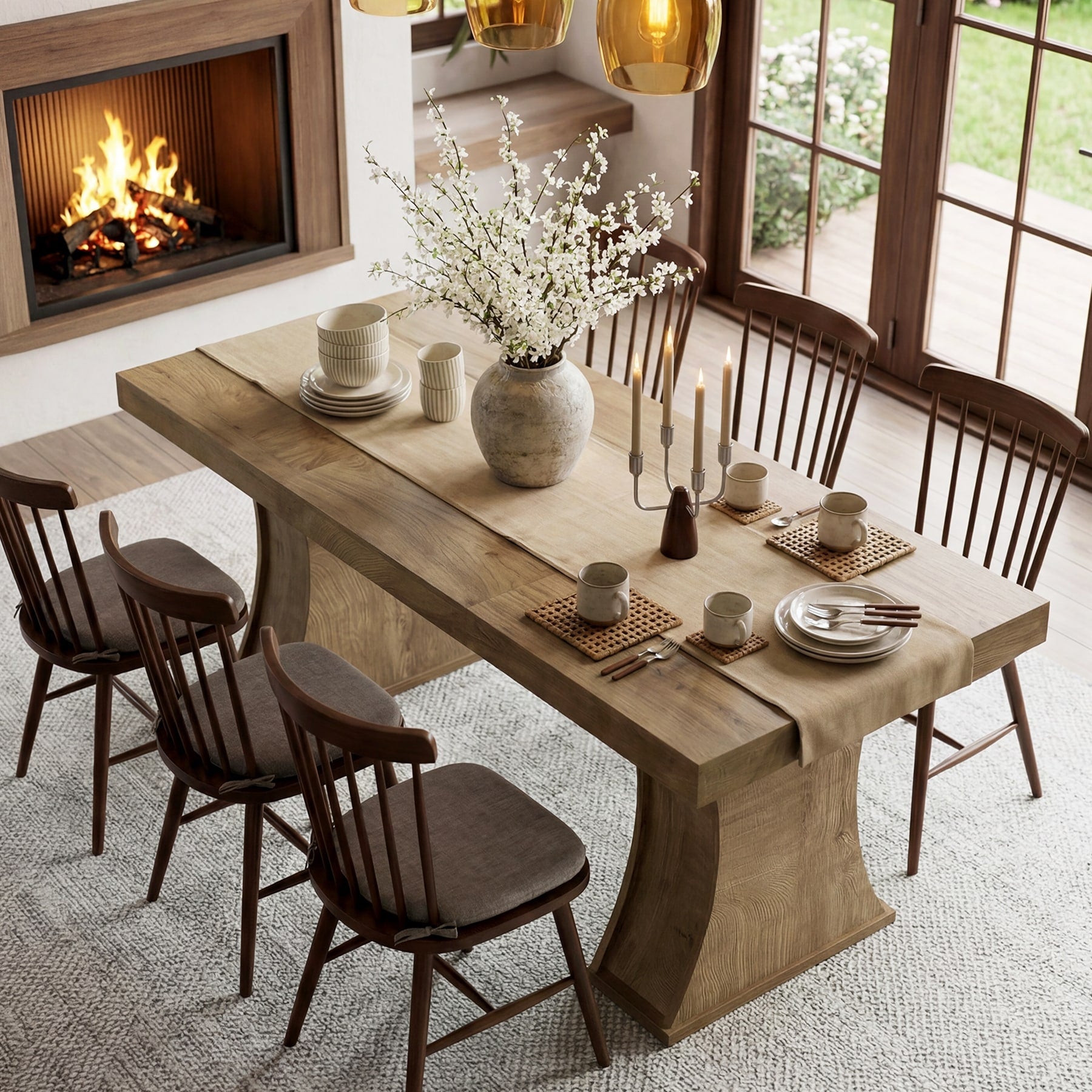 78.74 Dining Table For 6 8 People Long Rectangular Kitchen Table For Dining Room Kitchen Living Room