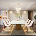 78.74 Large Modern Luxury Rectangle Dining Table Kitchen Dinner Accent Table