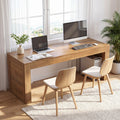78.7 2 Person Computer Desk Rustic Brown
