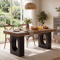 78.7 Dining Table For 6 8 People Modern Farmhouse Rectangular Kitchen Table
