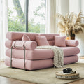 78.7 Modern Chenille Convertible Sectional Sofa With Pillows