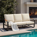 78.7 Wide Outdoor Patio Sofa With Removable Cushions