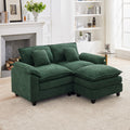 78 Comfy Cloud Couch Sectional Loveseat Boucle Sofa With Ottoman And Wide Armrests