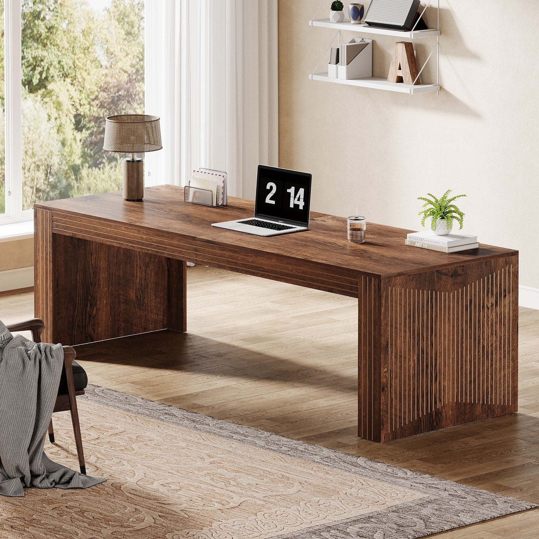 79 Two Person Desk Double Desk Long Desk For Home Office Workstation