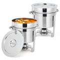 7Qt Marmite Soup Chafer Set 2 Pack 4 Pack Stainless Steel Round Soup Warmer