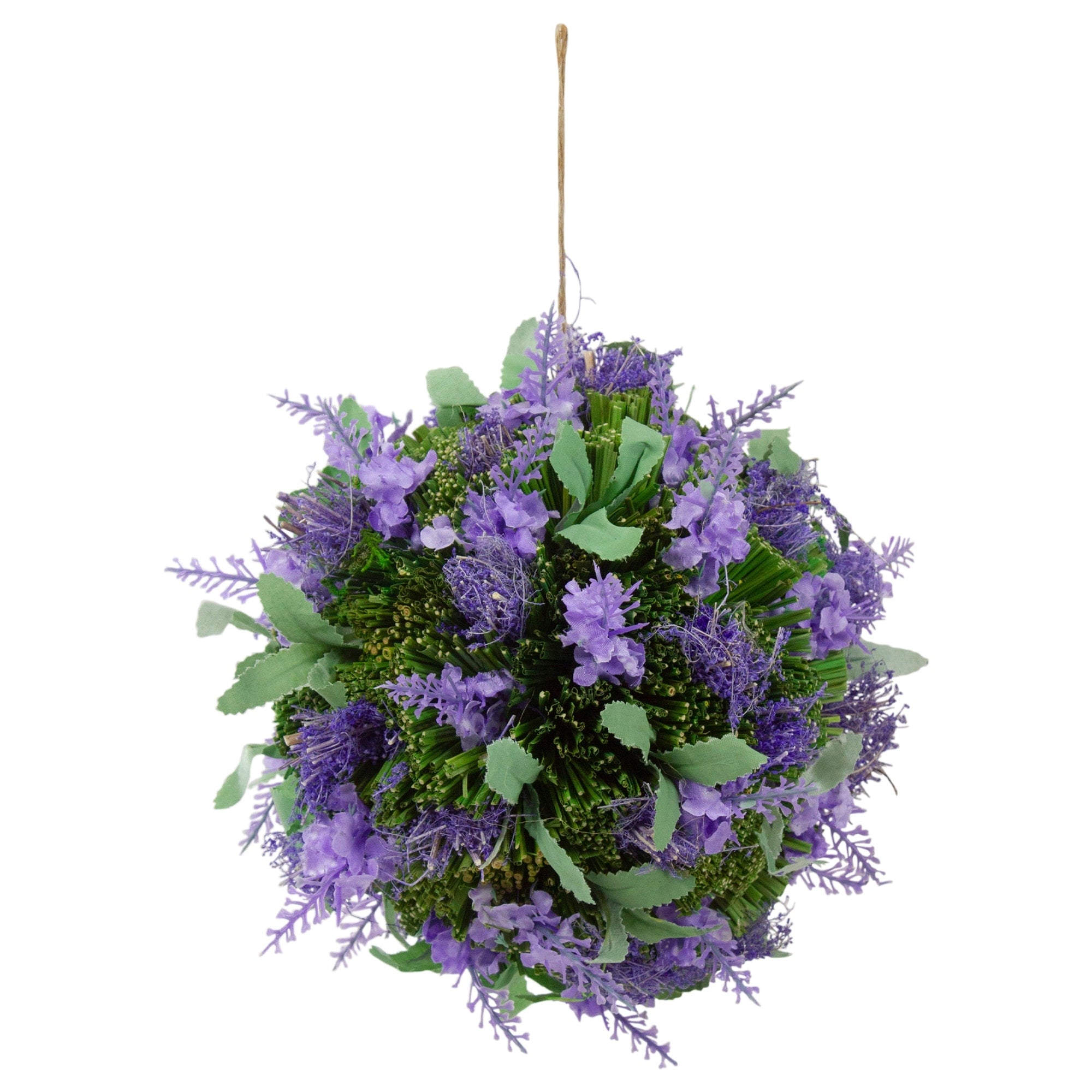 8 Purple Lavender With Greenery Inspired Hanging Foliage Ball Brown