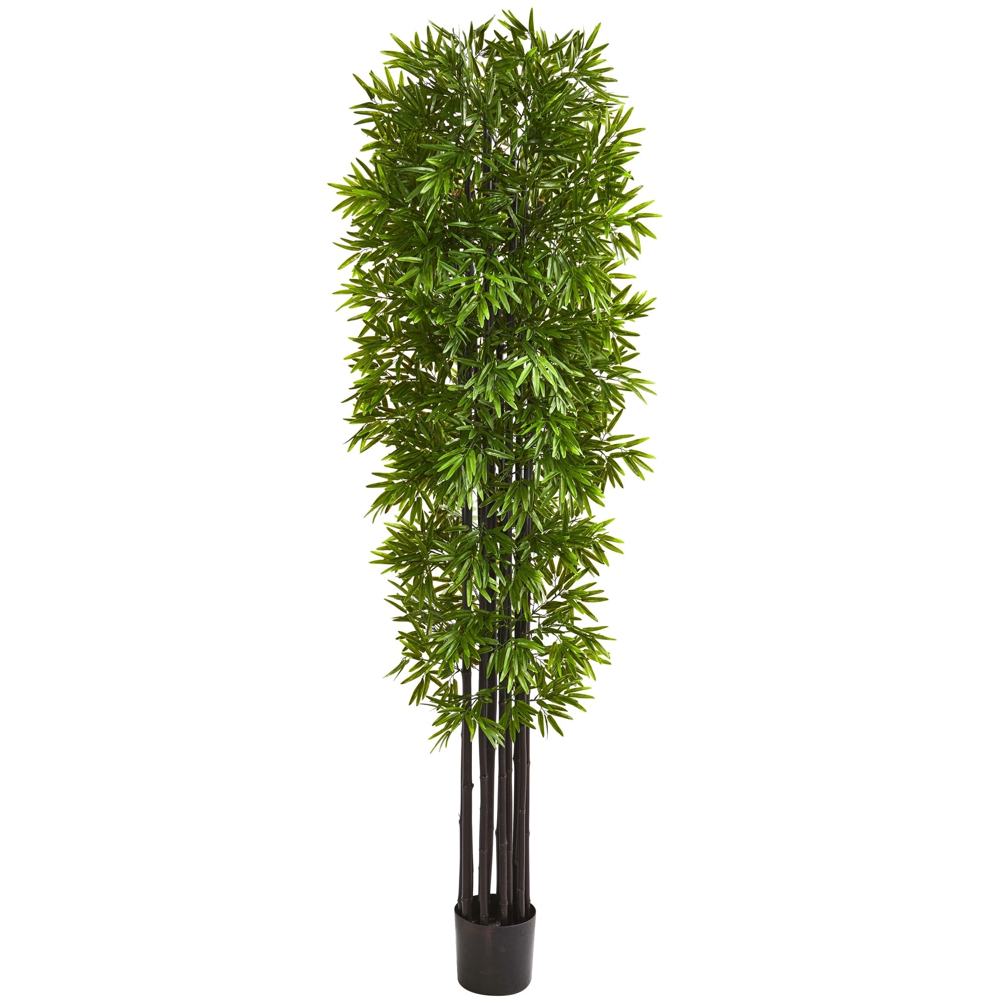 7 Bamboo Artificial Tree With Black Trunks Uv Resistant Indoor Outdoor