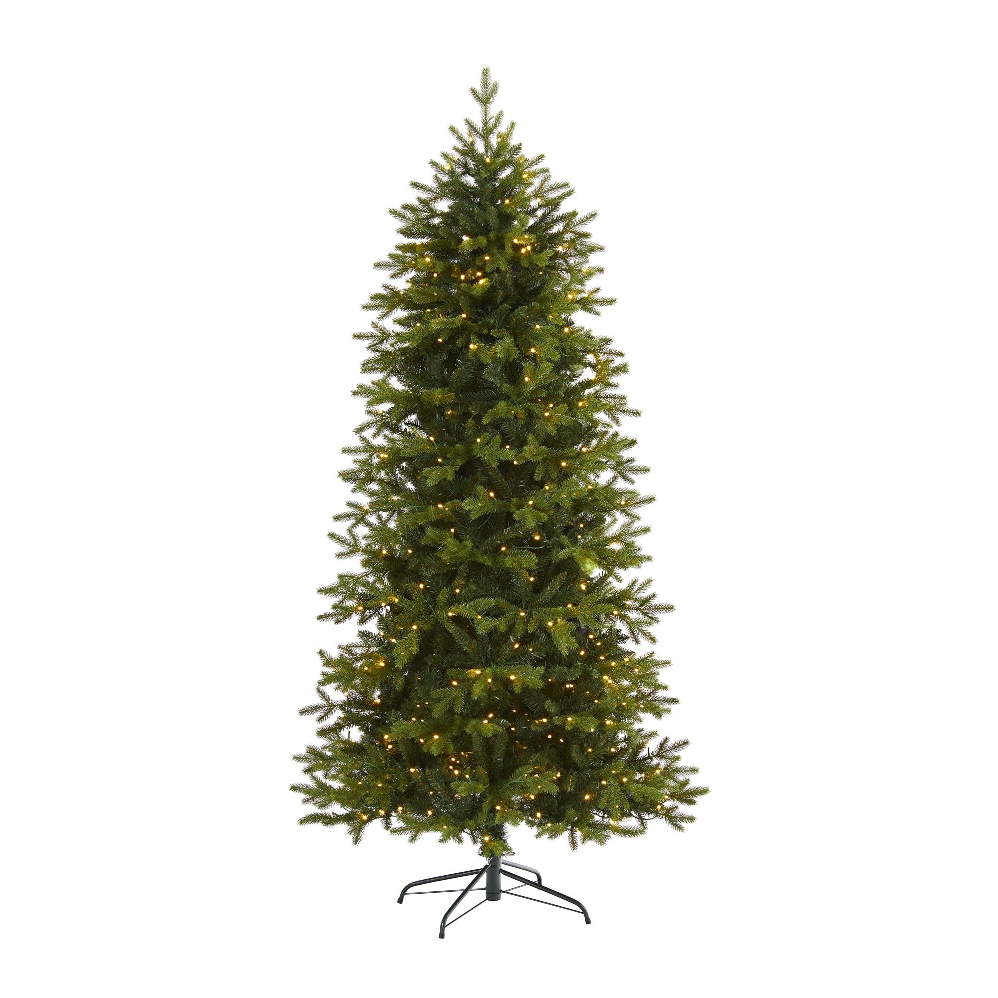7 Belgium Fir Natural Look Christmas Tree With 500 Clear Led Lights Green