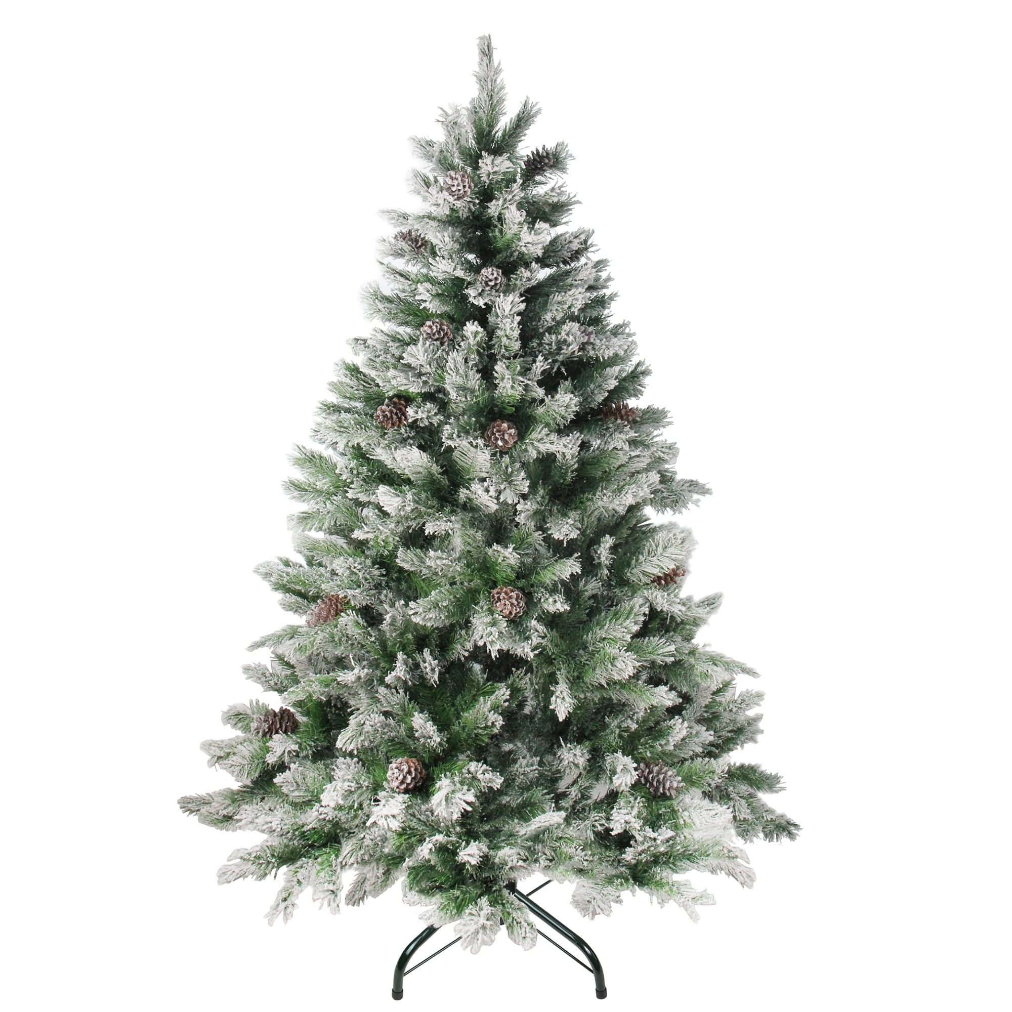 7 Flocked Angel Pine Artificial Christmas Tree Unlit White