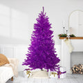 7 Metallic Purple Tinsel Artificial Christmas Tree Unlit 7 Foot
