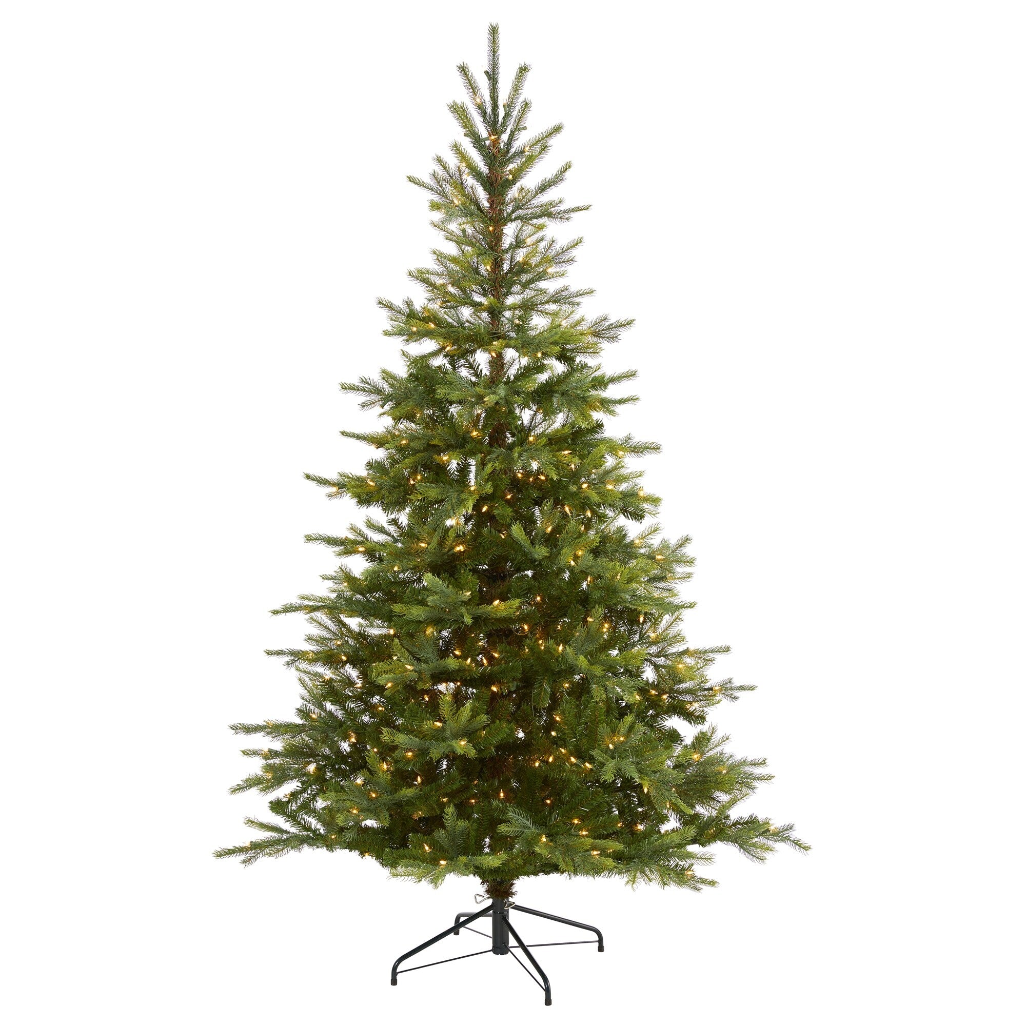 7 North Carolina Spruce Christmas Tree With 450 Lights Green