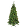 7 Pre Lit Slim Mount Beacon Pine Artificial Christmas Tree Multi Color Led Lights