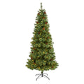 7 White Mountain Pine Christmas Tree With 400 Clear Led Lights Green