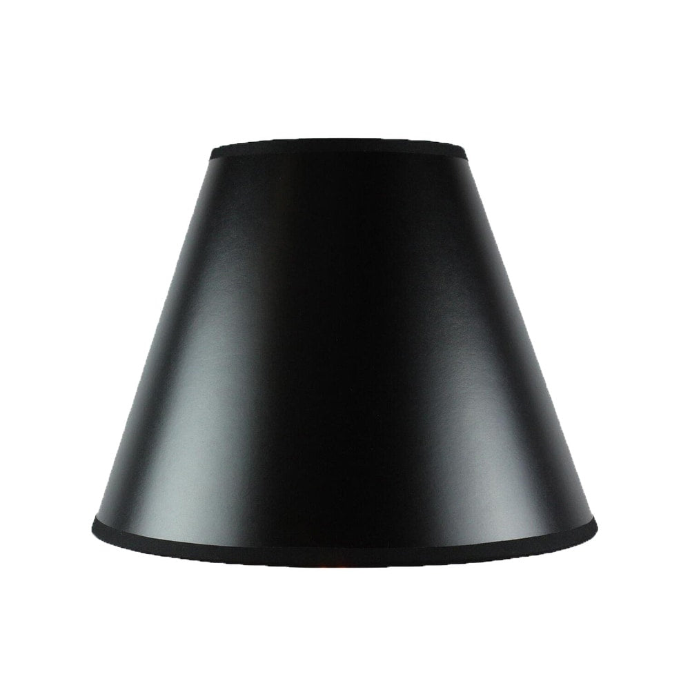 7X14X11 Bold Black With True Gold Lining Hard Back Empire Lampshade