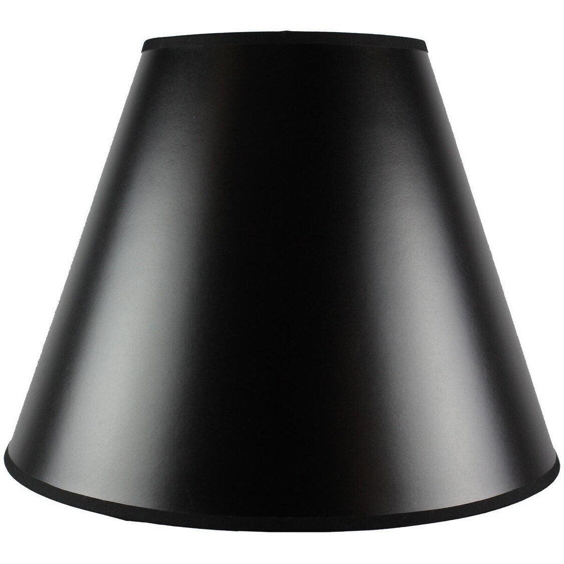 7X14X11 Slip Uno Fitter Empire Hardback Lampshade Black Parchment With Gold Foil Lining