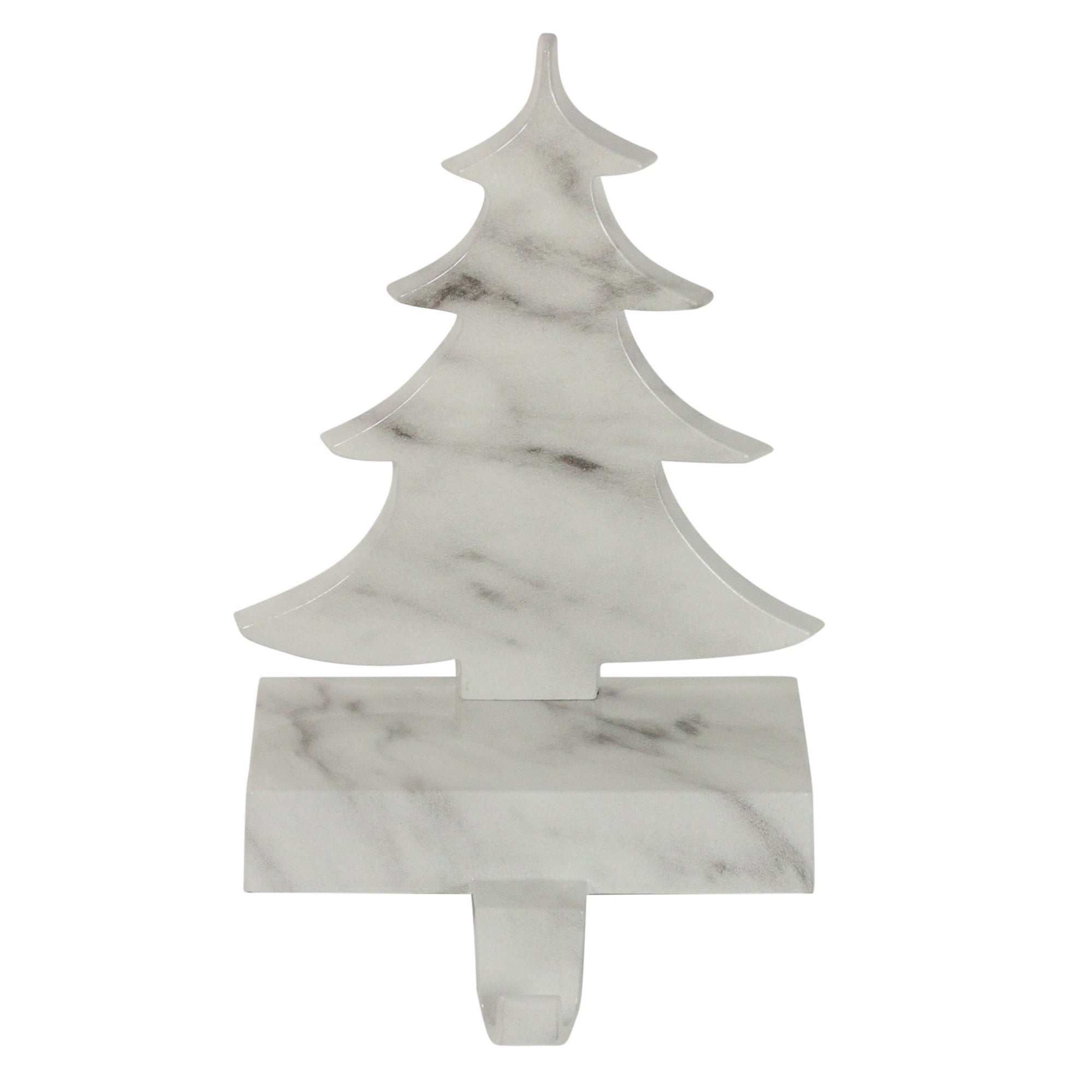 8 Black And White Marbled Tree Christmas Stocking Holder