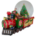 8 Christmas Train With Tree Musical Snow Globe Tabletop Decoration