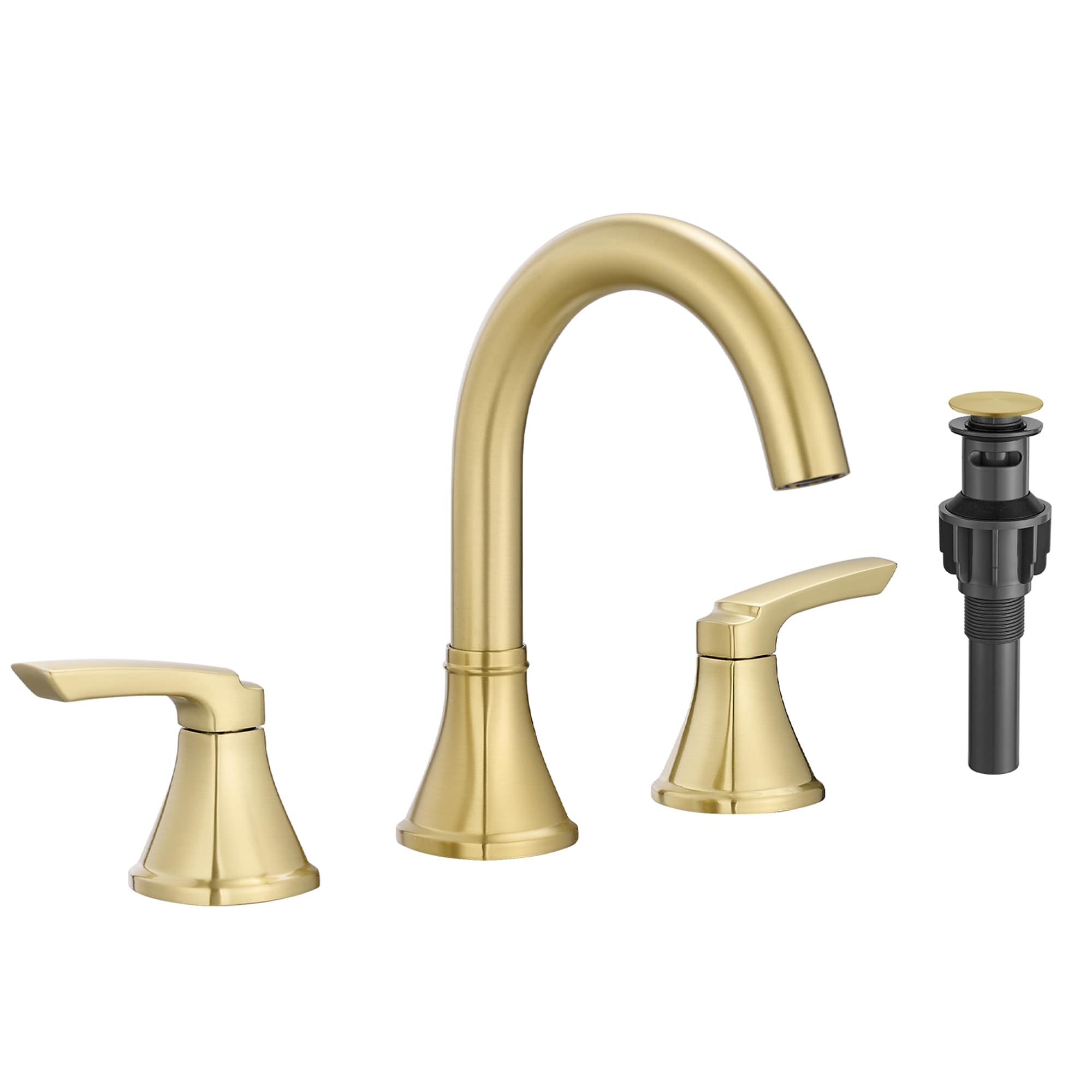 8 Inch Widespread Bathroom Faucet For Sink Deck Mounted Lavatory Vanity Faucet 2 Handle Bathroom Sink Faucet With Pop Up Drain