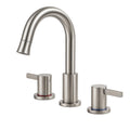 8 Inch Widespread Bathroom Faucet 2 Handle 3 Hole With 360 Pull Down Sprayer And Pop Up Drain