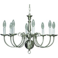 8 Light Brushed Nickel Interior Chandelier