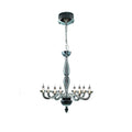 8 Light Chrome Chandelier With Clear Glass Accents