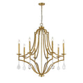 8 Lt. Transistional Gold Large Chandelier