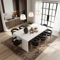 8 Piece Matching Counter Stool Set With Low Back Footrest Gold Finish Legs