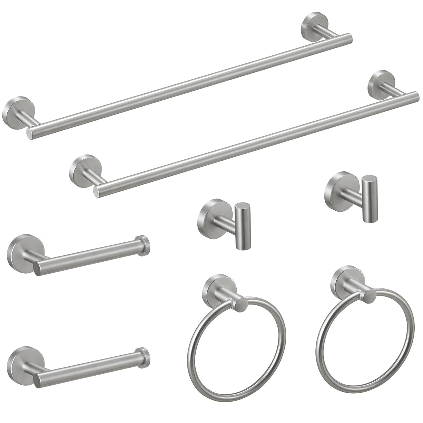 8 Pieces Stainless Steel Bathroom Accessories Set