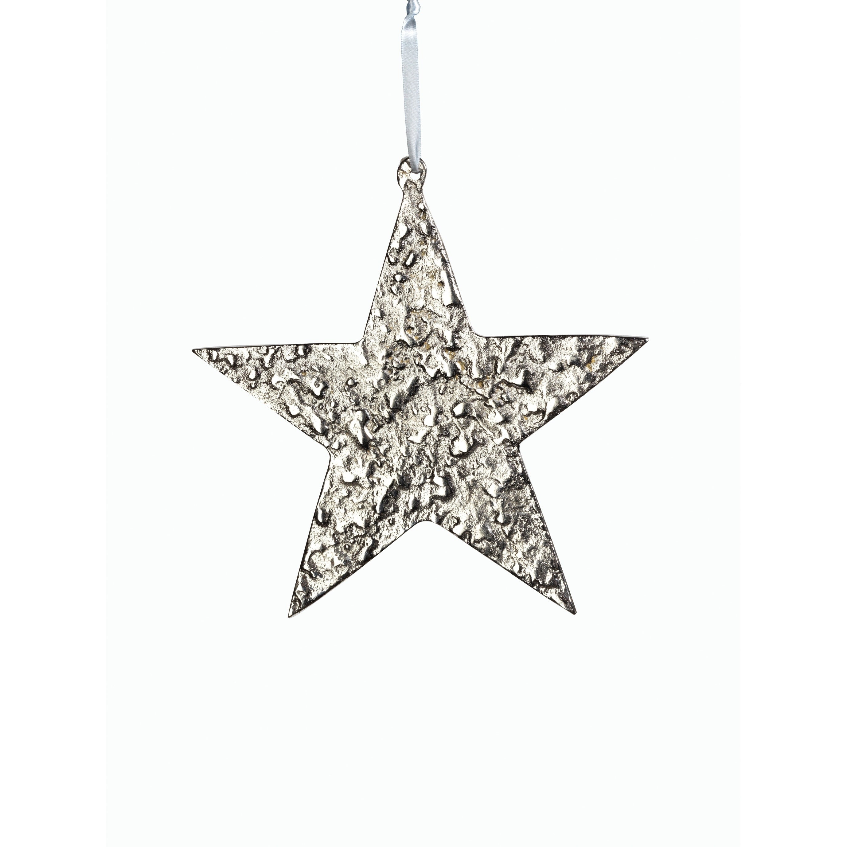 8 Tall Aluminum Large Christmas Star Ornament Silver Set Of 6