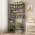 8 Tier Over The Toilet Storage With Side Rack Over Toilet Storage Rack With Adjustable Shelf Drain Basket