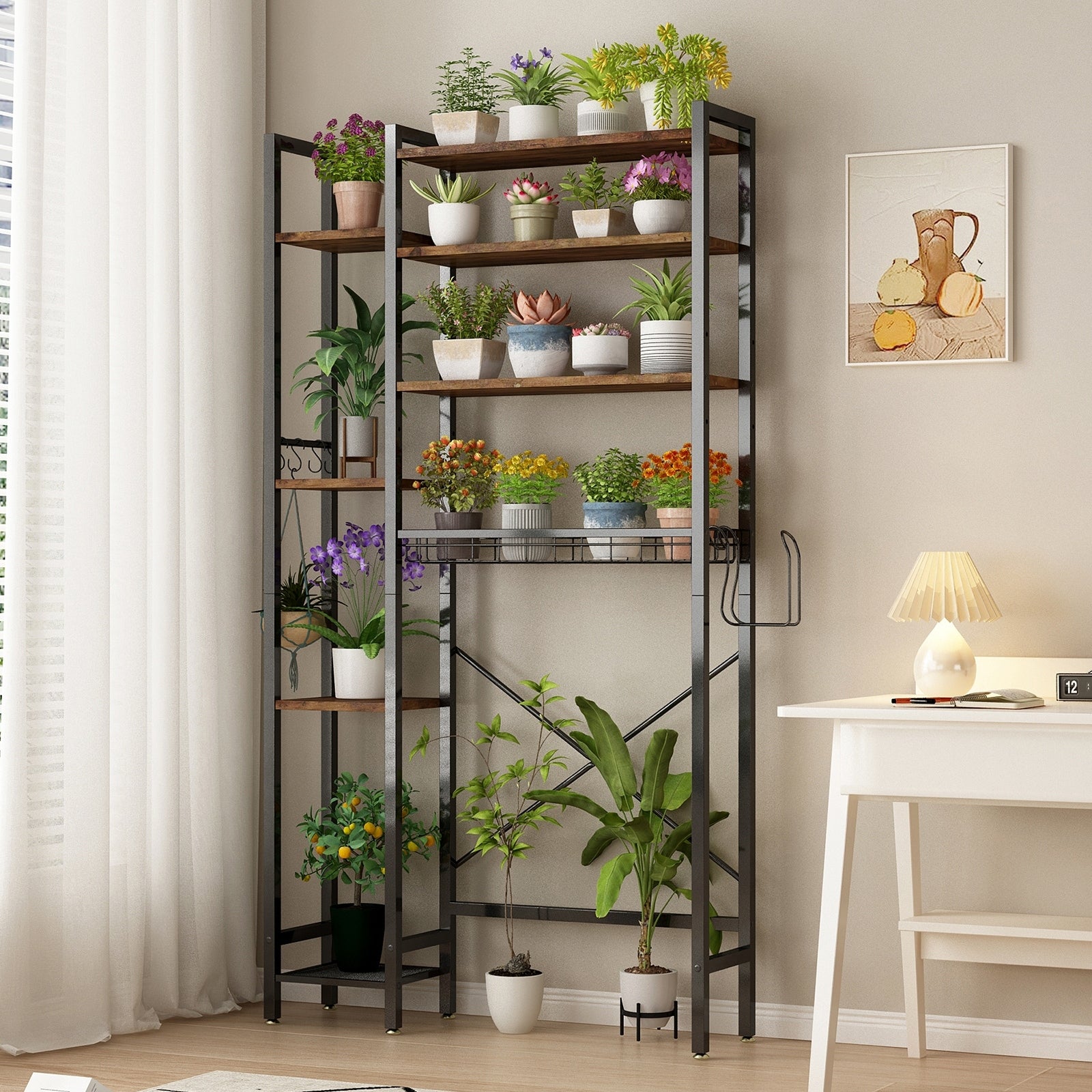 8 Tier Over The Toilet Storage With Side Rack Over Toilet Storage Rack With Adjustable Shelf Drain Basket