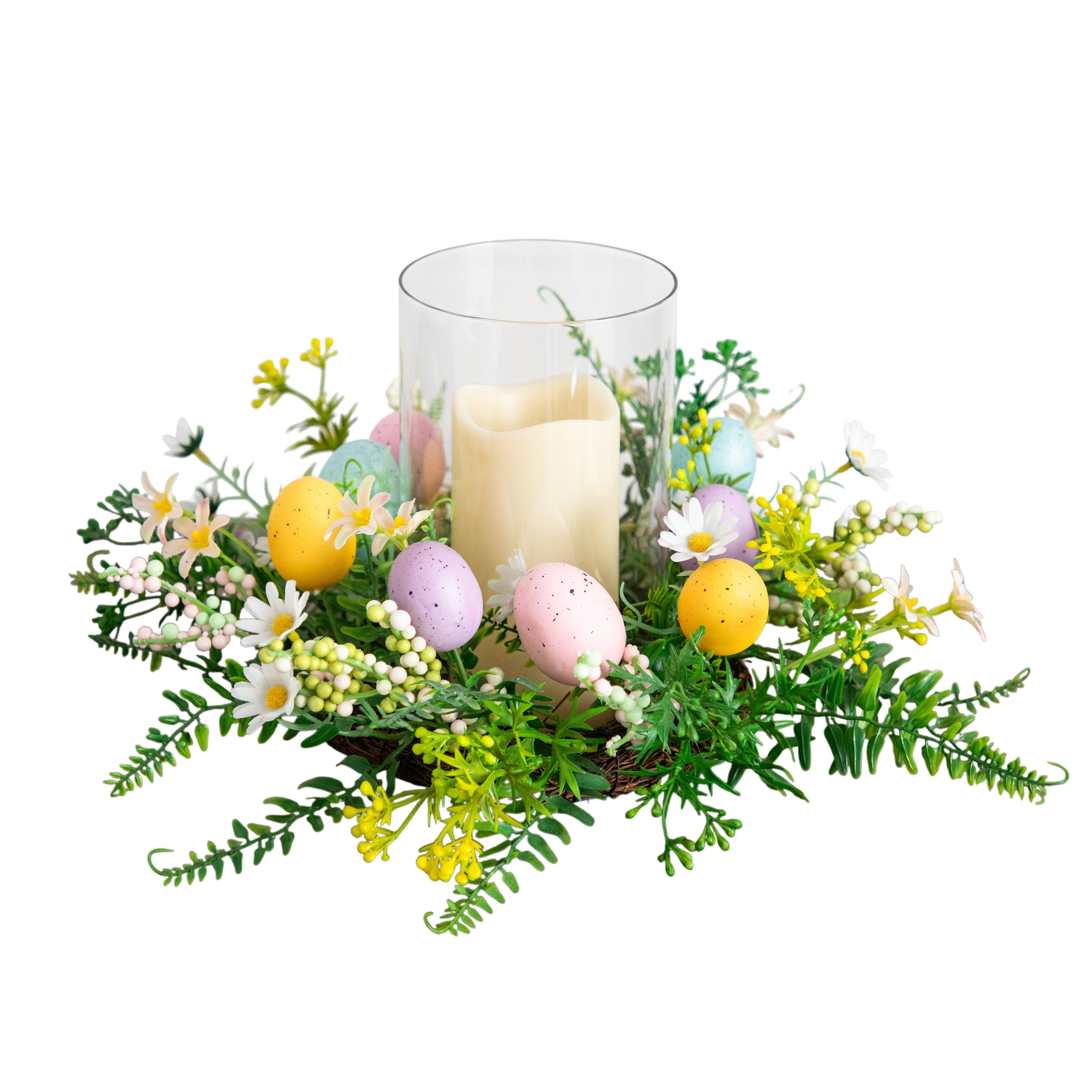 8 In Artificial Easter Candle Holder Arrangement