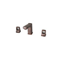 8 In. Widespread 2 Handle Bathroom Faucet With Push Down Pop Up Drain In Brown Bronze