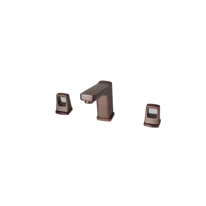8 In. Widespread 2 Handle Bathroom Faucet With Push Down Pop Up Drain In Brown Bronze