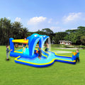 8 In1 Inflatable Slide Water Park Trampoline Bouncing House Outdoor Garden