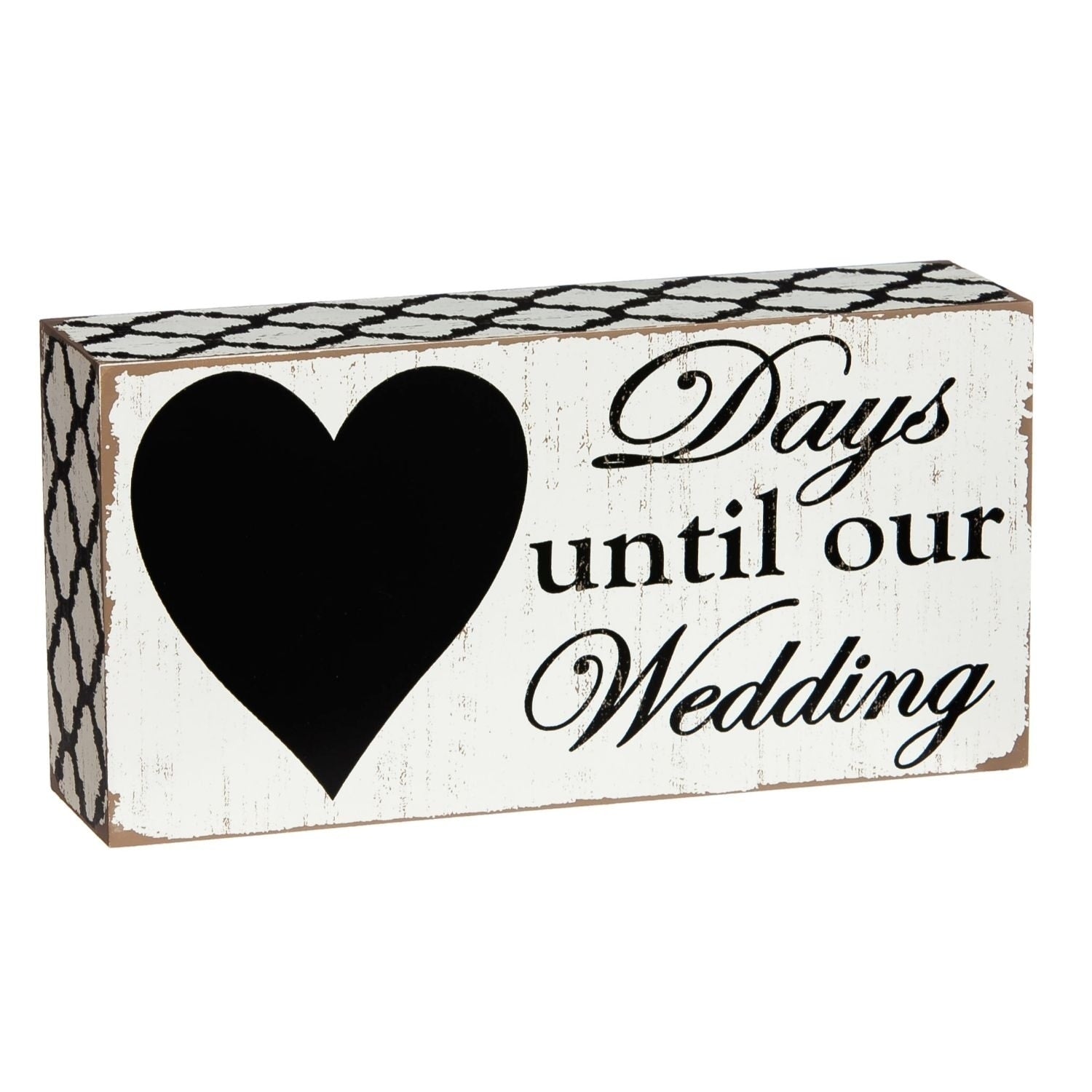 8 Inch X 4 Inch Days Until Our Wedding Chalkboard Plock