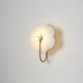 8.9 W Elegant Flower Shaped Marble Integrated Led Vanity Wall Sconce With Brushed Gold Finish For Bathroom Bedroom