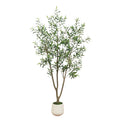 80 In Artificial Olive Tree In White Decorative Planter